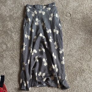 Elegant Black and White Floral Skirt
